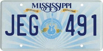 MS license plate JEG491