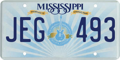 MS license plate JEG493