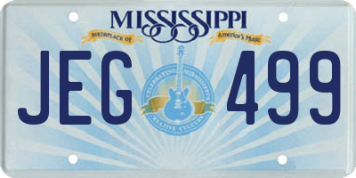 MS license plate JEG499