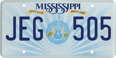 MS license plate JEG505