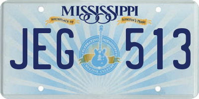 MS license plate JEG513