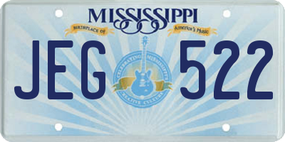MS license plate JEG522