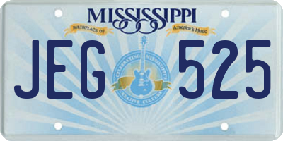MS license plate JEG525