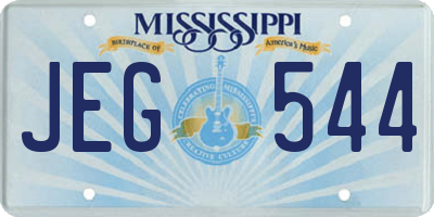 MS license plate JEG544