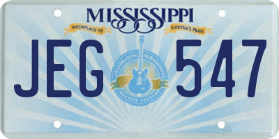 MS license plate JEG547
