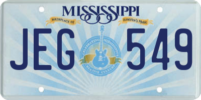 MS license plate JEG549