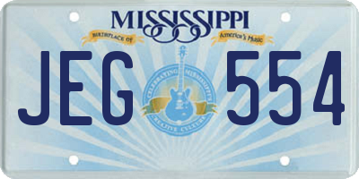 MS license plate JEG554