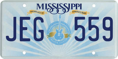 MS license plate JEG559