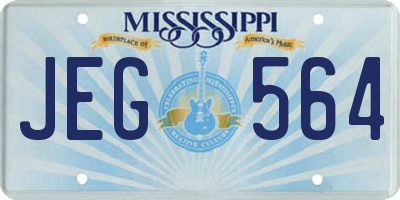 MS license plate JEG564