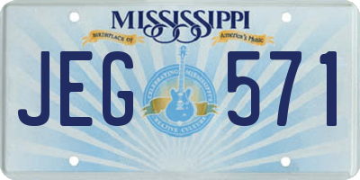 MS license plate JEG571
