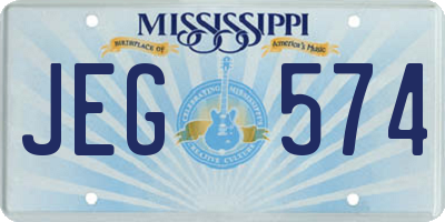 MS license plate JEG574
