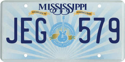 MS license plate JEG579
