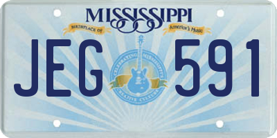 MS license plate JEG591