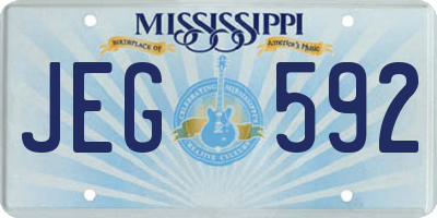 MS license plate JEG592