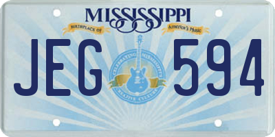 MS license plate JEG594