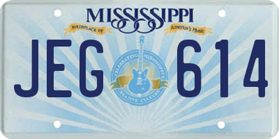 MS license plate JEG614