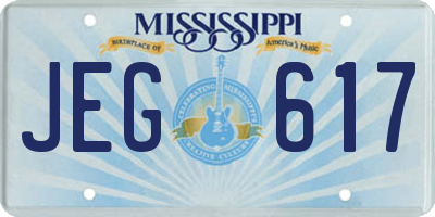 MS license plate JEG617