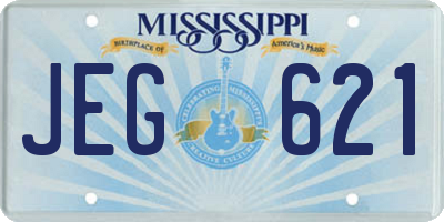 MS license plate JEG621