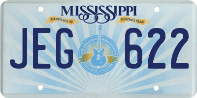 MS license plate JEG622