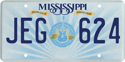 MS license plate JEG624