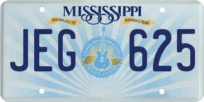 MS license plate JEG625