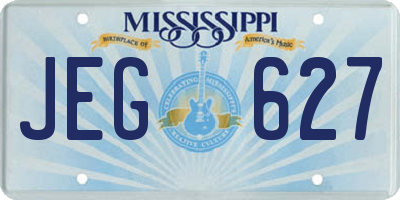 MS license plate JEG627
