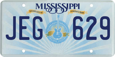 MS license plate JEG629