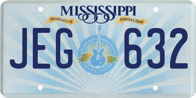 MS license plate JEG632