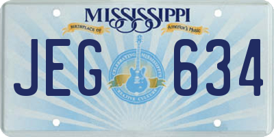 MS license plate JEG634