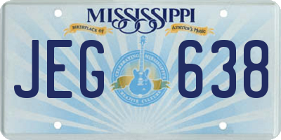 MS license plate JEG638