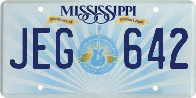 MS license plate JEG642