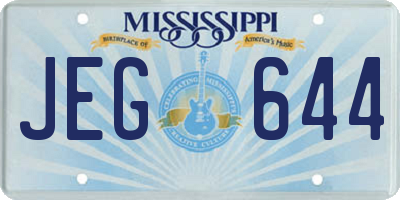 MS license plate JEG644