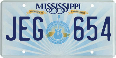 MS license plate JEG654