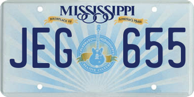 MS license plate JEG655