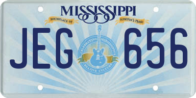 MS license plate JEG656