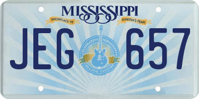 MS license plate JEG657