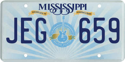MS license plate JEG659