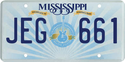 MS license plate JEG661