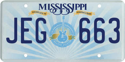 MS license plate JEG663