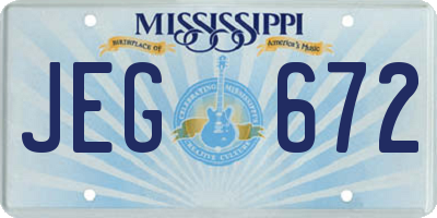 MS license plate JEG672