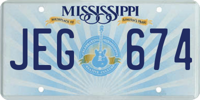 MS license plate JEG674