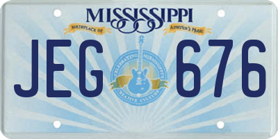 MS license plate JEG676