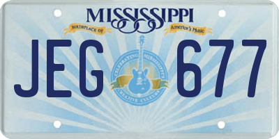 MS license plate JEG677