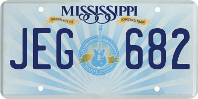 MS license plate JEG682