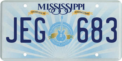 MS license plate JEG683