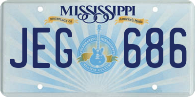 MS license plate JEG686