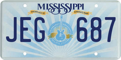 MS license plate JEG687