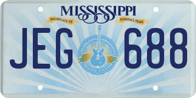 MS license plate JEG688