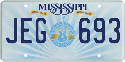 MS license plate JEG693