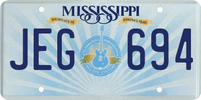 MS license plate JEG694